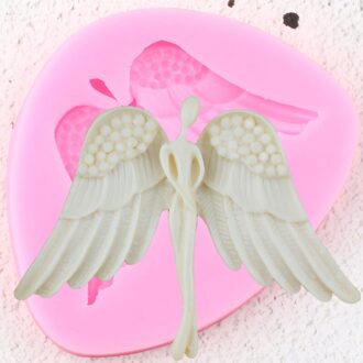 Leuke Engel Siliconen Mallen Wing Fondant Mold DIY Baby Birthday Cake Decorating Gereedschap Snoep Polymeer Klei Chocolade Gumpaste Mallen