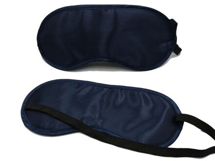 Leuke Eye Aid Travel Rest Eye Cover Slaapmasker Luchtvaart Slaap Masker Unisex Mode Draagbare Elastische Bandage donker blauw
