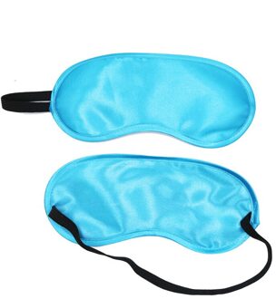 Leuke Eye Aid Travel Rest Eye Cover Slaapmasker Luchtvaart Slaap Masker Unisex Mode Draagbare Elastische Bandage licht blauw
