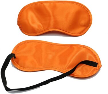 Leuke Eye Aid Travel Rest Eye Cover Slaapmasker Luchtvaart Slaap Masker Unisex Mode Draagbare Elastische Bandage oranje