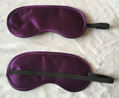 Leuke Eye Aid Travel Rest Eye Cover Slaapmasker Luchtvaart Slaap Masker Unisex Mode Draagbare Elastische Bandage paars