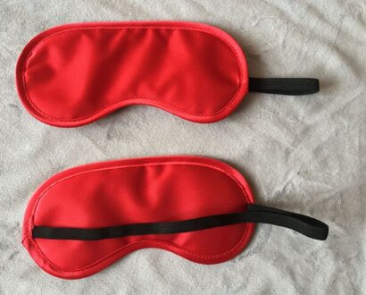 Leuke Eye Aid Travel Rest Eye Cover Slaapmasker Luchtvaart Slaap Masker Unisex Mode Draagbare Elastische Bandage rood