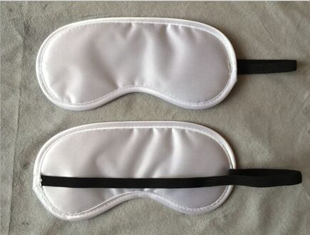 Leuke Eye Aid Travel Rest Eye Cover Slaapmasker Luchtvaart Slaap Masker Unisex Mode Draagbare Elastische Bandage wit