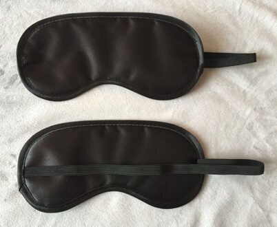 Leuke Eye Aid Travel Rest Eye Cover Slaapmasker Luchtvaart Slaap Masker Unisex Mode Draagbare Elastische Bandage zwart