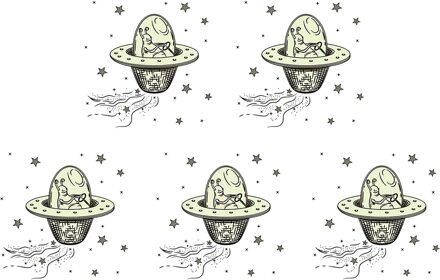 Leuke Fluorescerende Stickers Lichtgevende Muurstickers Artistieke Conceptie Body Voor Kinderkamer Baby Nursery Home Decoration Muurstickers 5stk