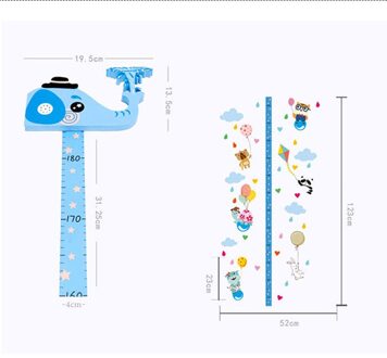 Leuke Giraf Kind Kid Hoogte Groeigrafiek Muursticker Room Decor Decal Slaapkamer olifant