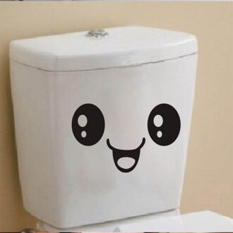 Leuke Glimlach Gezicht Wc Diy Muursticker Home Meubels Badkamer Decals
