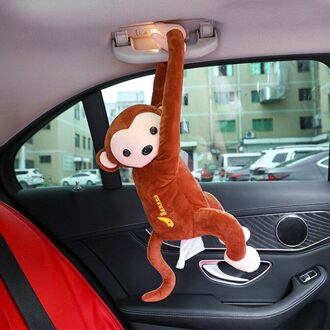 Leuke Grappige Creatieve Dier Aap Vorm Cartoon Papieren Servet Tissue Doos Auto Huis Auto Universele Interieur Zakken koffie