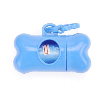 Leuke Hond Afval Kak Tassen Dispenser Bot Vorm Huisdier Zak Afval Houder Voor Kleine Hond Dispenser Kak Tassen Houder accessoires blauw