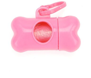 Leuke Hond Afval Kak Tassen Dispenser Bot Vorm Huisdier Zak Afval Houder Voor Kleine Hond Dispenser Kak Tassen Houder accessoires roze