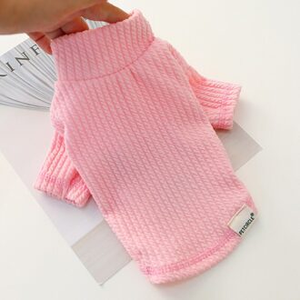 Leuke Hond Kleren Golvend Vormige T-shirt Chihuahua Katoen Dikker Shirt Vest Twee-Legged Voor Kleine Honden Yorkies Puppy kleding roze-shirt / S