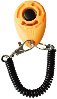 Leuke Hond Training Fluitje Clicker Gebruik Pet Hond Geluid Trainer Met Key Ring Dierbenodigdheden Helpen Gids Apparaat oranje