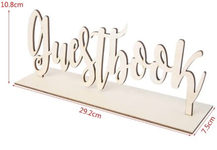 Leuke Houten Gastenboek Teken Bruiloft Decor Vrijstaande Teken Decoratie Diy M89A