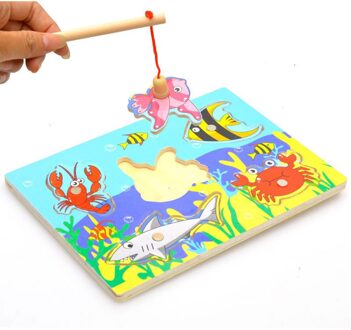 Leuke Houten Magnetische Vissen Game Puzzel Boord Kinderen Kind Speelgoed Games En Puzzels Magnetische Puzzels fishing toy