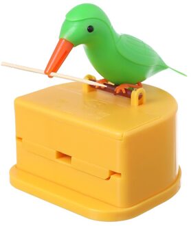 Leuke Hummingbird Tandenstoker Dispenser Automatische Tandenstoker Organisatoren Secret Tandenstoker Box Tafel Decoratie Kluis groen vogel