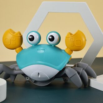 Leuke Inductie Krab Met Lichte Muziek Simulatie Automatische Sensing Lopen Cartoon Dier Kinderen Speelgoed GN