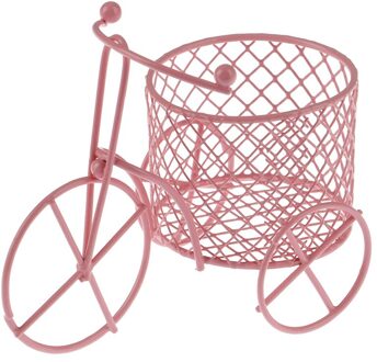 Leuke Iron Driewieler Art Decoratie Bruiloft Suiker Sieraden Container Opslag Houder Art Decoratie Kleine Items Container Party Roze