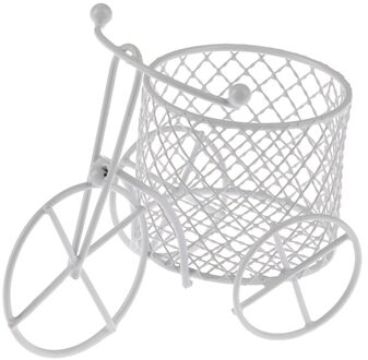 Leuke Iron Driewieler Art Decoratie Bruiloft Suiker Sieraden Container Opslag Houder Art Decoratie Kleine Items Container Party wit