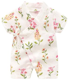 Leuke Japanse Kids Kleding Baby Rompertjes Cartoon Garen Kimono Romper Baby Jongens en Meisjes Kleding Peuter bebe Nachtkleding Jly30 A / 6m