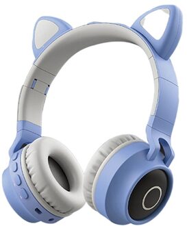 Leuke Kat Bluetooth 5.0 Headset Draadloze Hifi Muziek Stereo Bass Hoofdtelefoon Led Licht Mobiele Telefoons Meisje Dochter Headset Voor Pc 3