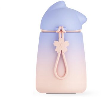 Leuke Kat Draagbare Water Fles Creatieve Gradiënt Kantoor Theekop Roestvrijstalen Koffie Melk Mok Meisje Reizen Drinkware