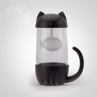 Leuke Kat Glas Kopje Thee Mok Met Vis Zetgroep Zeef Filter Thuiskantoren 1