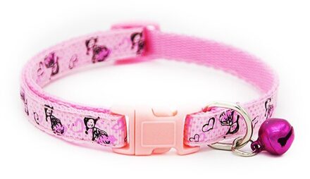 Leuke Kat Halsband Voor Katten Quick Release Vlo Kat Kraag Met Bell Huisdier Product Katten Kraag Charm Cat Accessoires Puppy roze