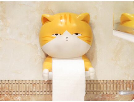 Leuke Kat Hars Toiletrolhouder Tissue Rack Wandmontage Badkamer Keuken Rolhouder Haak Hanger Badkamer Accessoires grijs