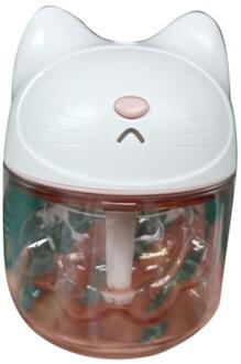 Leuke Kat Klauw Cup Luchtbevochtiger Usb Desktop Diffuser Mist Maker Ultrasone Luchtbevochtiger Kleurrijke Nachtlampje Dropsjhipping roze transparant