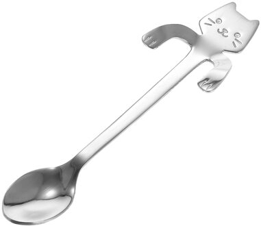 Leuke Kat Lepel Lange Steel Koffielepel Roestvrij Staal Drinken Kruiden Gereedschap Ijs Desert Thee Lepels Keuken Accessoires