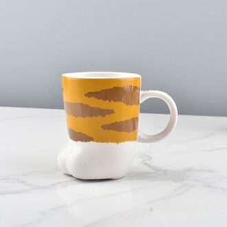 Leuke Kat Poot Mok Koffie Mok Keramische Drinkbeker Met Deksel Melk Mokken Ontbijt Havermout Cup Cartoon 3D Kat Poot 1