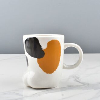 Leuke Kat Poot Mok Koffie Mok Keramische Drinkbeker Met Deksel Melk Mokken Ontbijt Havermout Cup Cartoon 3D Kat Poot 2