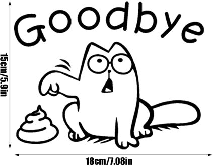 Leuke Kat Shh Wc Afneembare Art Vinyl Mural Home Room Decor Muurstickers Waterdicht Stickers Badkamer Woonkamer Home Decor