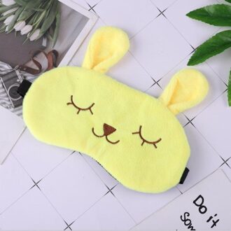 Leuke Kat Slaap Masker Natuurlijke Slapen Oogmasker Eyeshade Cover Shade Eye Patch Vrouwen Meisje Ontspannen Reizen Blinddoek Eyepatch geel