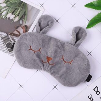 Leuke Kat Slaap Masker Natuurlijke Slapen Oogmasker Eyeshade Cover Shade Eye Patch Vrouwen Meisje Ontspannen Reizen Blinddoek Eyepatch Grijs