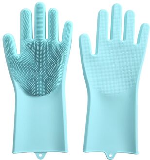 Leuke Keuken Ware Borstels Reinigingsborstel Afwassen Magic Siliconen Handschoenen Keuken Gadgets Koken Keuken Gereedschap Accessoires groen