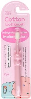 Leuke Kids Tandenborstel Cartoon Tandenborstel Kinderen Super Fijne Zachte Zachte Haar Schoon Tanden Poetsen Tandenborstel roze konijn
