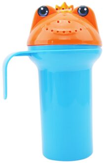 Leuke Kikker Wassen Haar Cup Plastic Verdikking Baby Care Shampoo Cup Baby Douche Water Speelgoed Voor Kid Bad Wassen Hoofd scoops blauw