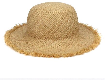 Leuke Kind Meisjes Jongen Raffia Stro Zonnehoed Kids Grote rand Strand Zomer Kinderen Schipper Strand Koepel Top Fedora Hoed 50 CM