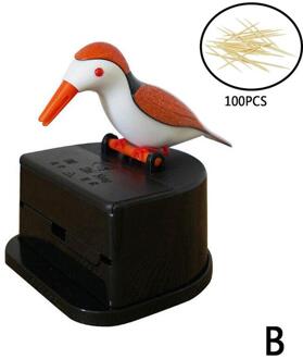 Leuke Kleine Vogel Tandenstoker Container Automatische Tandenstoker Tandenstoker Dispenser Thuis Kleur Tafel Decor Willekeurige Houder Decora W5T3 B