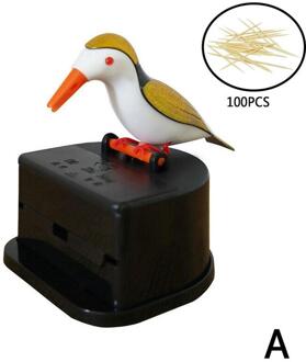 Leuke Kleine Vogel Tandenstoker Container Automatische Tandenstoker Tandenstoker Dispenser Thuis Kleur Tafel Decor Willekeurige Houder Decora W5T3