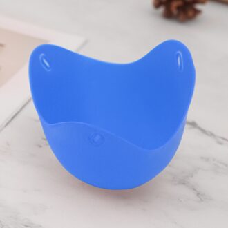Leuke Kleurrijke Ei Stroper Siliconen Ei Kom Handig Ei Cup Mold Pancake Maker Keuken Ontbijt Gekookt Water Koken Tool Blauw