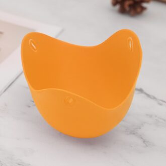 Leuke Kleurrijke Ei Stroper Siliconen Ei Kom Handig Ei Cup Mold Pancake Maker Keuken Ontbijt Gekookt Water Koken Tool Oranje