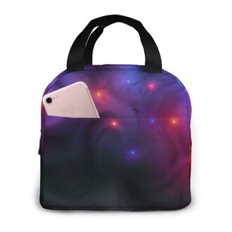 Leuke Kleurrijke Uilen Koeltas Draagbare Rits Thermische Lunch Tas Handig Lunchbox Tote Voedsel Zak zwart 8