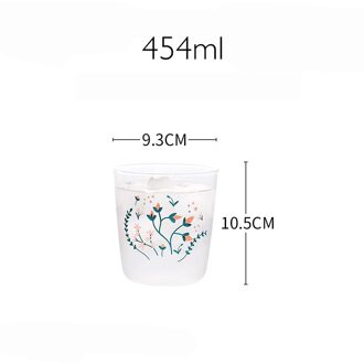 Leuke Kunst Glas Cup Hittebestendig Vele Bloem Water Drinken Ijs Glazen Kopjes Koffie Moderne Dessert Verre Een Eau drinkware 2 stijl 454ml