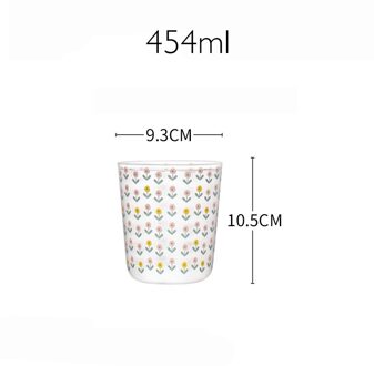 Leuke Kunst Glas Cup Hittebestendig Vele Bloem Water Drinken Ijs Glazen Kopjes Koffie Moderne Dessert Verre Een Eau drinkware 3 stijl 454ml