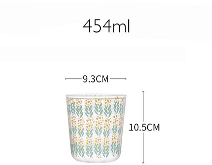 Leuke Kunst Glas Cup Hittebestendig Vele Bloem Water Drinken Ijs Glazen Kopjes Koffie Moderne Dessert Verre Een Eau drinkware 4 stijl 454ml