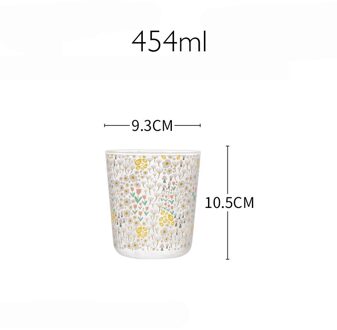 Leuke Kunst Glas Cup Hittebestendig Vele Bloem Water Drinken Ijs Glazen Kopjes Koffie Moderne Dessert Verre Een Eau drinkware 5 stijl 454ml