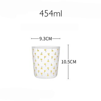 Leuke Kunst Glas Cup Hittebestendig Vele Bloem Water Drinken Ijs Glazen Kopjes Koffie Moderne Dessert Verre Een Eau drinkware 6 stijl 454ml