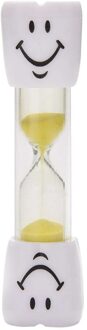 Leuke Lachend Gezicht Zandloper Kinderen Kids Tanden Poetsen Zand Timer Zandloper Gewijd Timer Voor Restaurant Wachten geel